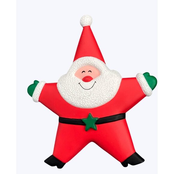 Hallmark Jewelry - Star-Shaped Santa Claus Brooch Pin
